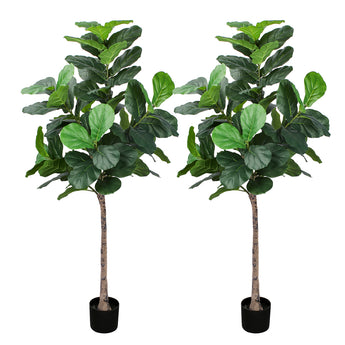 6ft Artificial Fiddle Leaf Fig Tree Ficus Tree （2PCS）