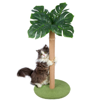 Cat Scratching Post Cat Tree for Indoor monstera plants 39.4 inch