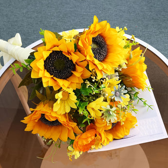 15" Artificial Sunflower Bouquet