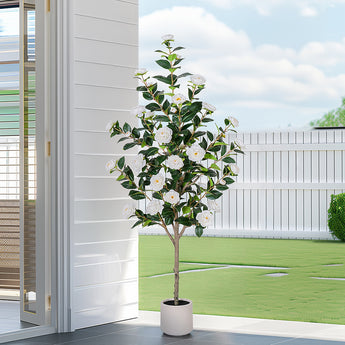 5ft Artificial Camellia Tree