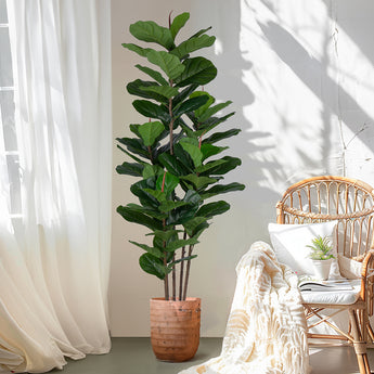 6ft Artificial Fiddle Leaf Fig Tree Ficus Tree