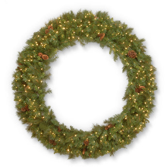 60 in. Garwood Spruce Wreath with Warm White LED Lights