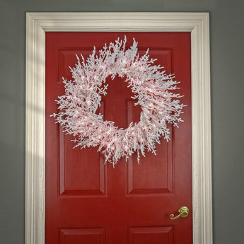 30 in. Pre-Lit  HGTV Home Collection Christmas by the Sea Coral Wreath