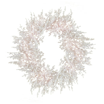 30 in. Pre-Lit  HGTV Home Collection Christmas by the Sea Coral Wreath