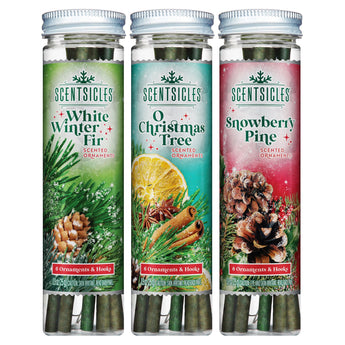 Scentsicles, 6pc Stick, White Winter Fir, O Christmas Tree, Snowberry Pine- 3 Pack